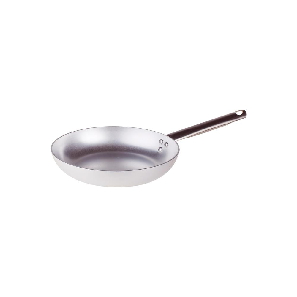 Agnelli Alluminio 3mm Professionale Padella Bassa Svasata Con Manico Tubolare Inox