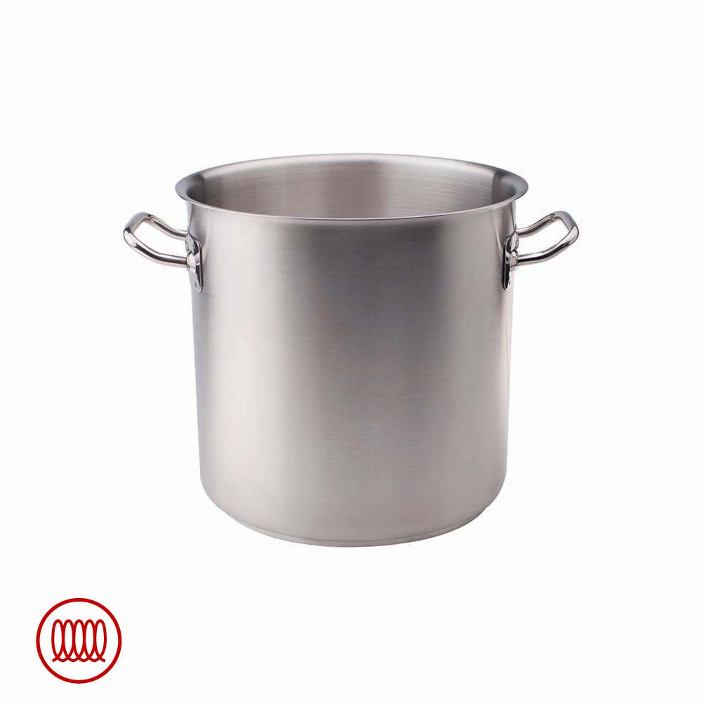 Agnelli Acciaio Inox Pentola Alta Induzione Con Due Maniglie