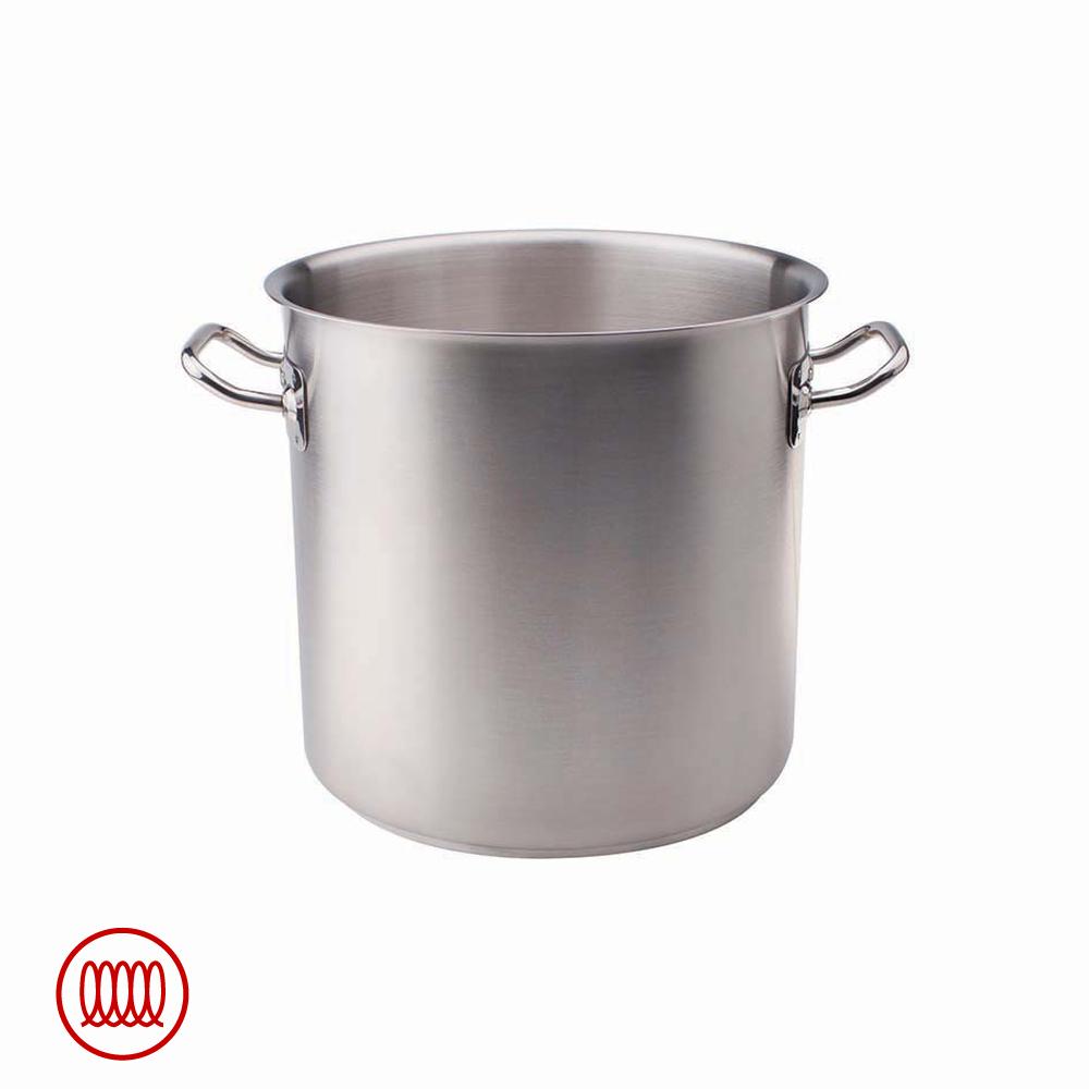 Agnelli Acciaio Inox Pentola Alta Induzione Con Due Maniglie