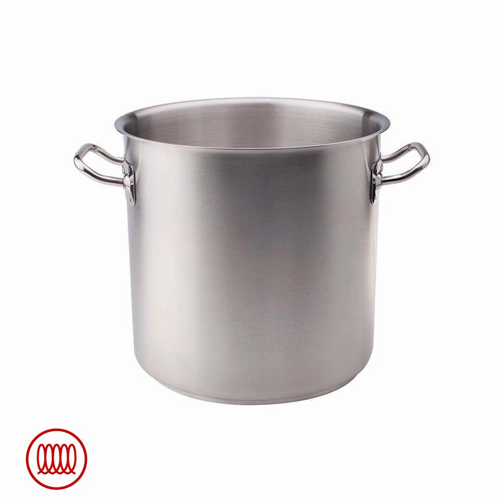 Agnelli Acciaio Inox Pentola Alta Induzione Con Due Maniglie