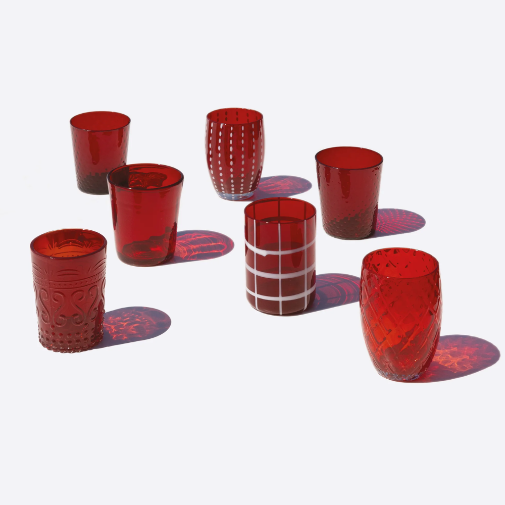 Melting Pot Bicchiere Acqua in Vetro - Set 6 Pezzi