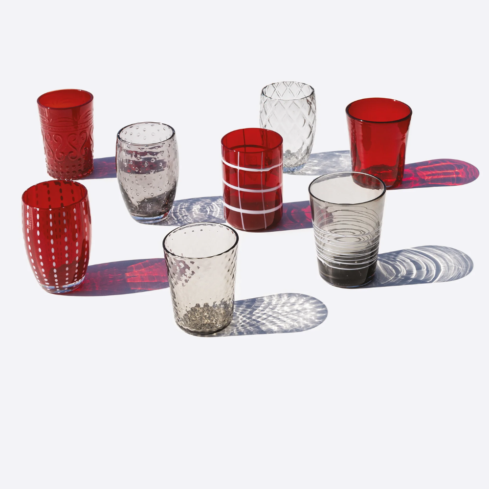 Melting Pot Bicchiere Acqua in Vetro - Set 6 Pezzi