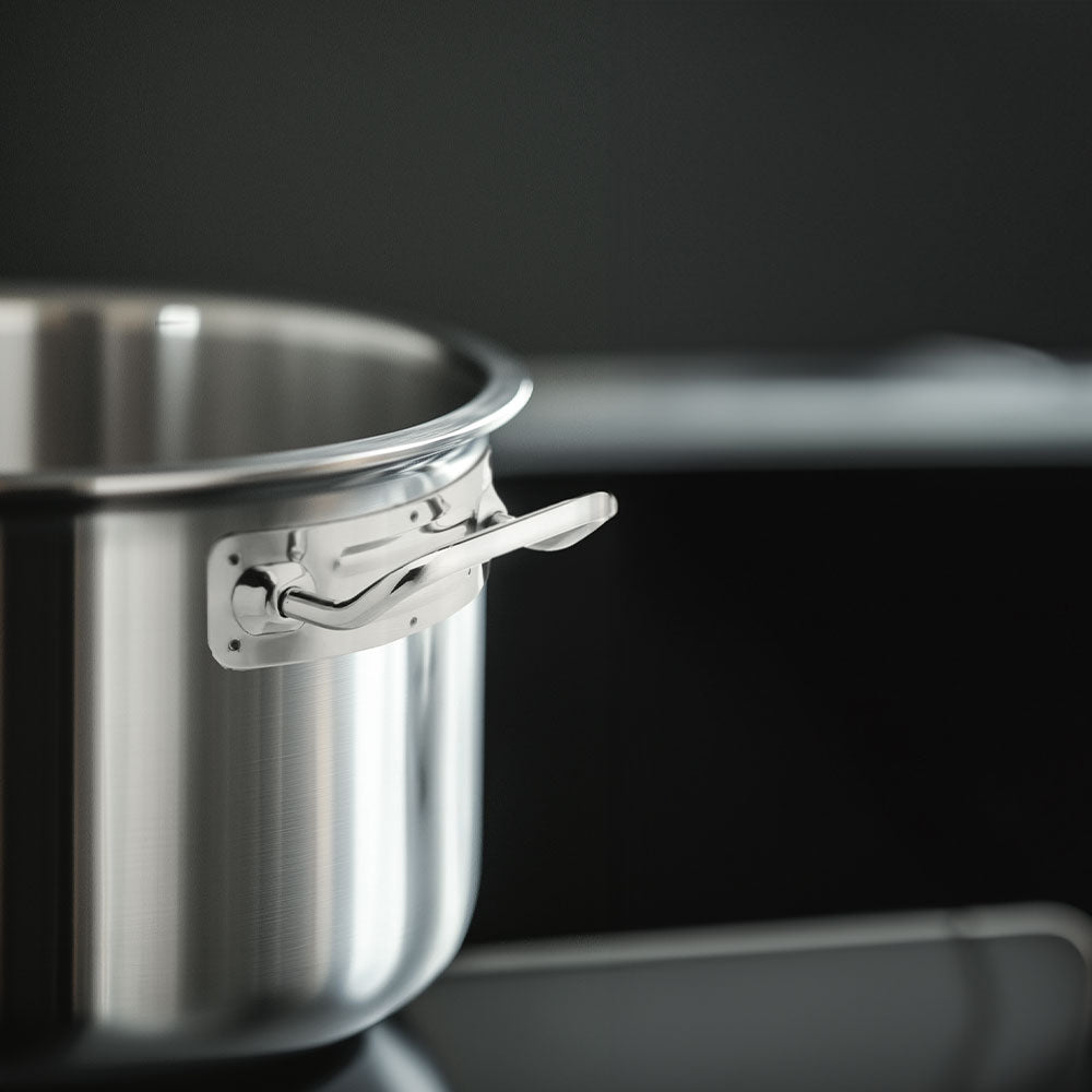 Acciaio Inox High Induction Pot With Two Handles