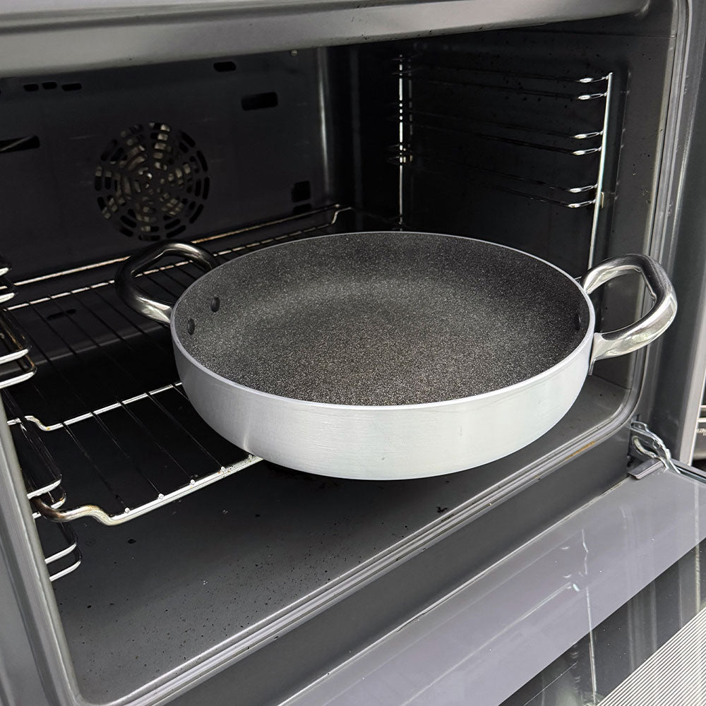 Sharkskin Poêle À Induction Antiadhésive En Aluminium Avec 2 Poignées En Acier Inoxydable