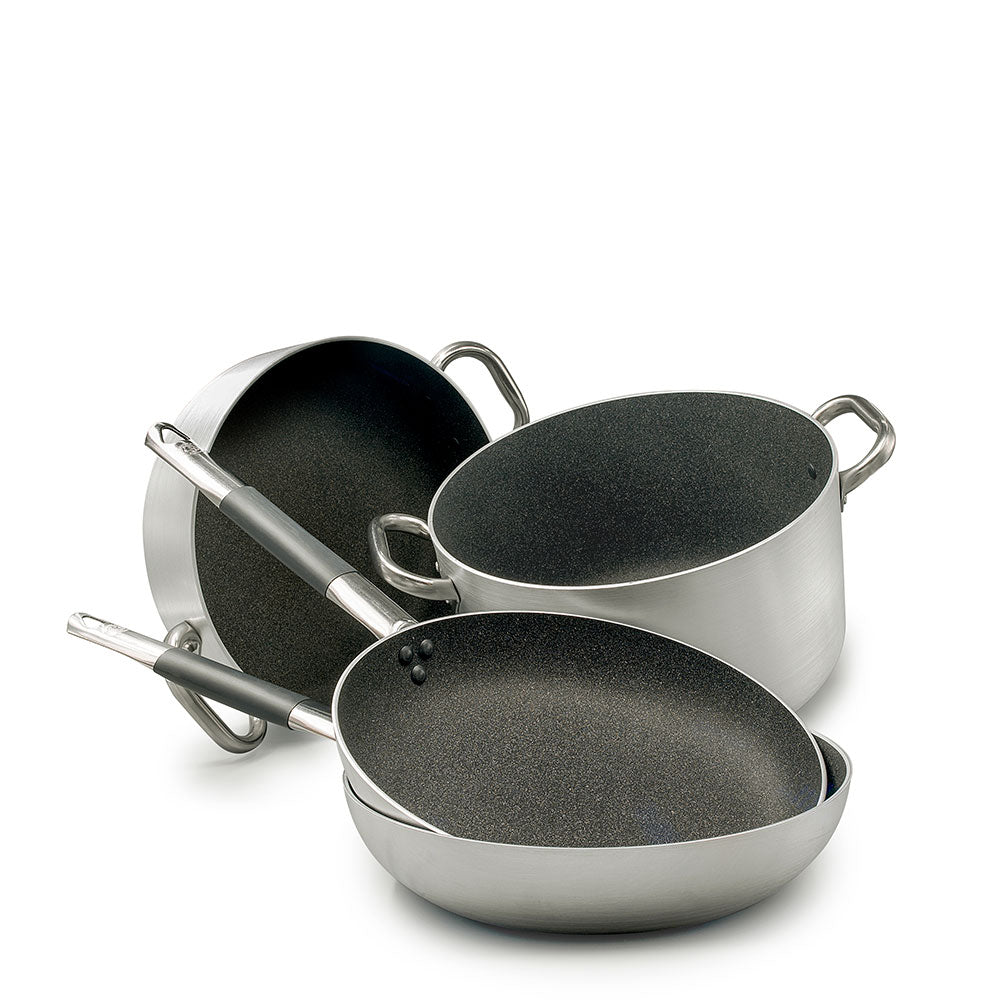SharkSkin Cool Non-Stick Induction Aluminum Flared Frying Pan with Stainless Steel Handle