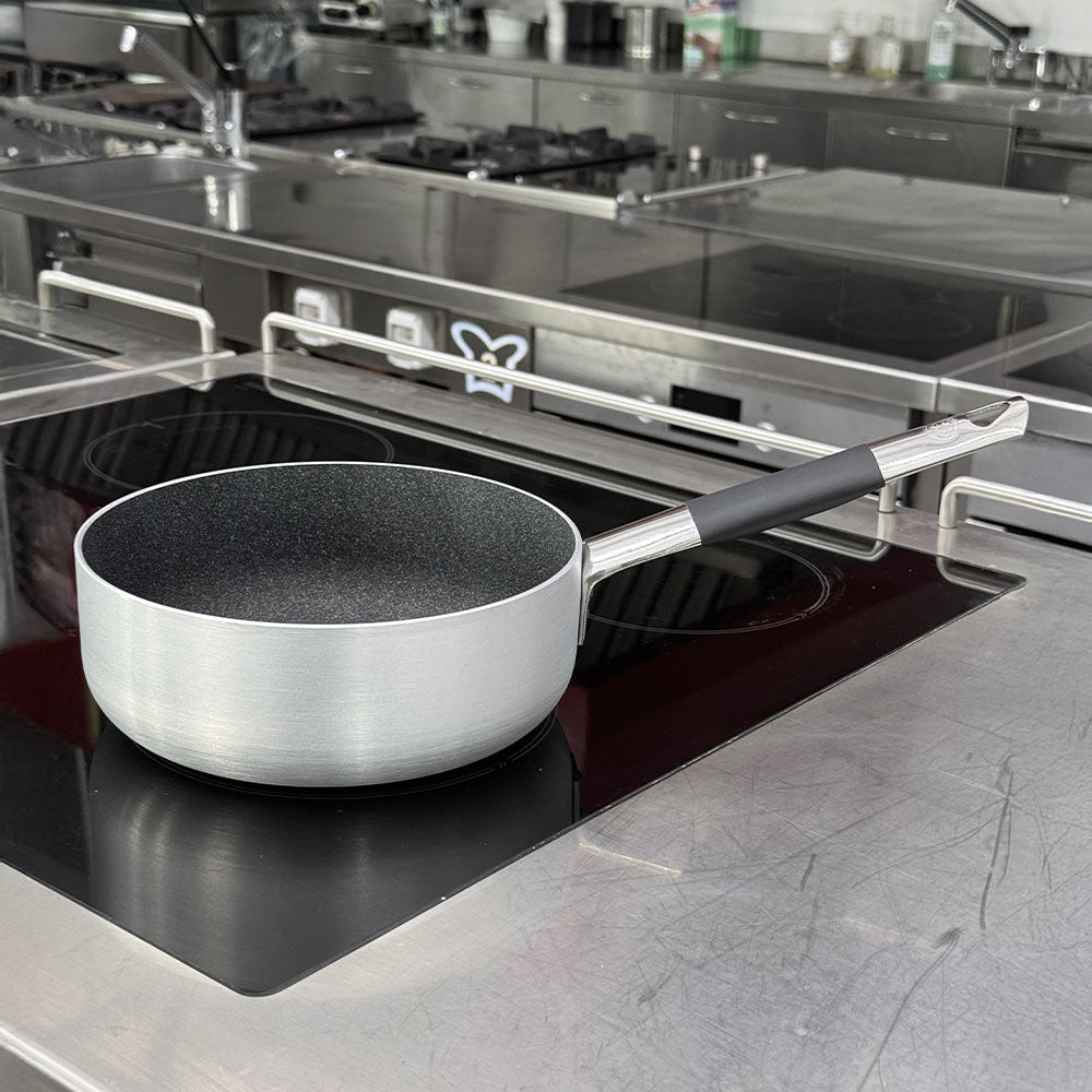 SharkSkin Cool Non-Stick Induction Aluminum Flared Frying Pan with Stainless Steel Handle