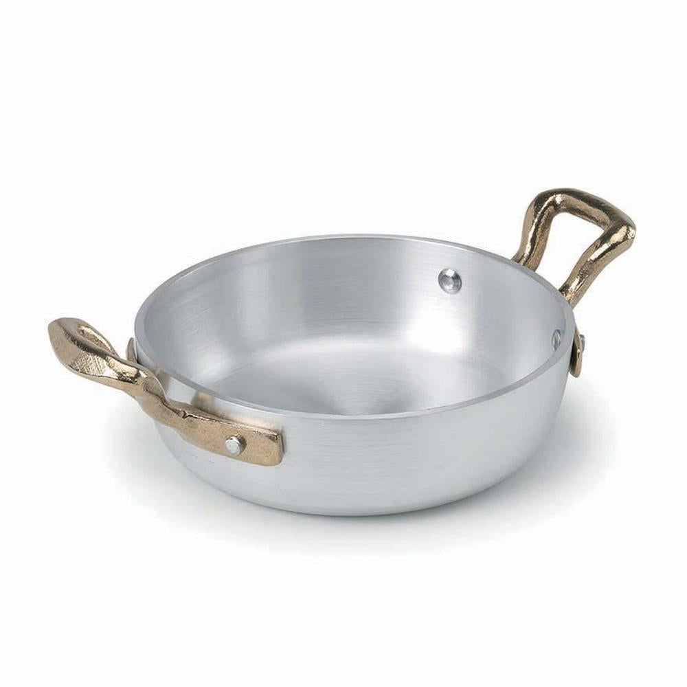 Agnelli 1932 Servizio In Tavola Tegamino Monoporzione In Alluminio Con Manici In Ottone