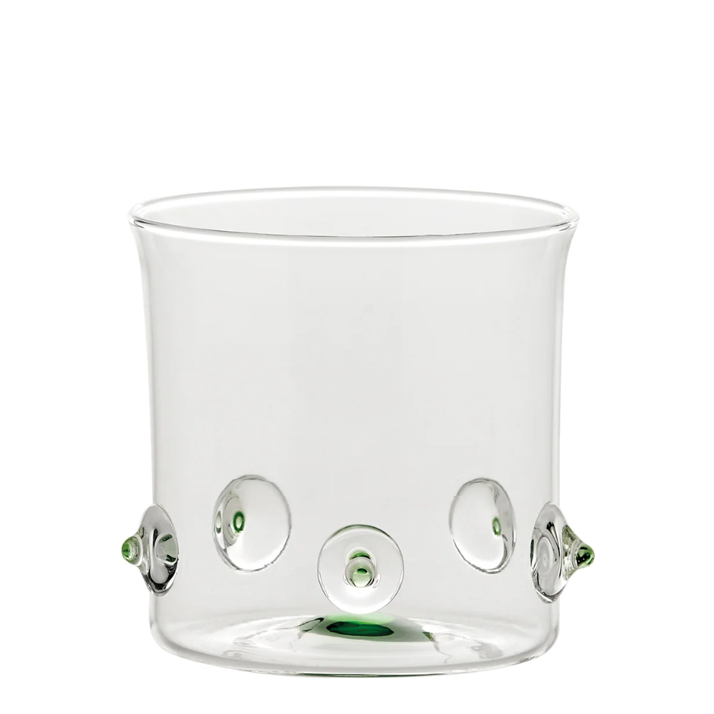 38 cl - Patèa Colorful Dotted Water Glasses in Borosilicate Glass - Set of 6 Pieces