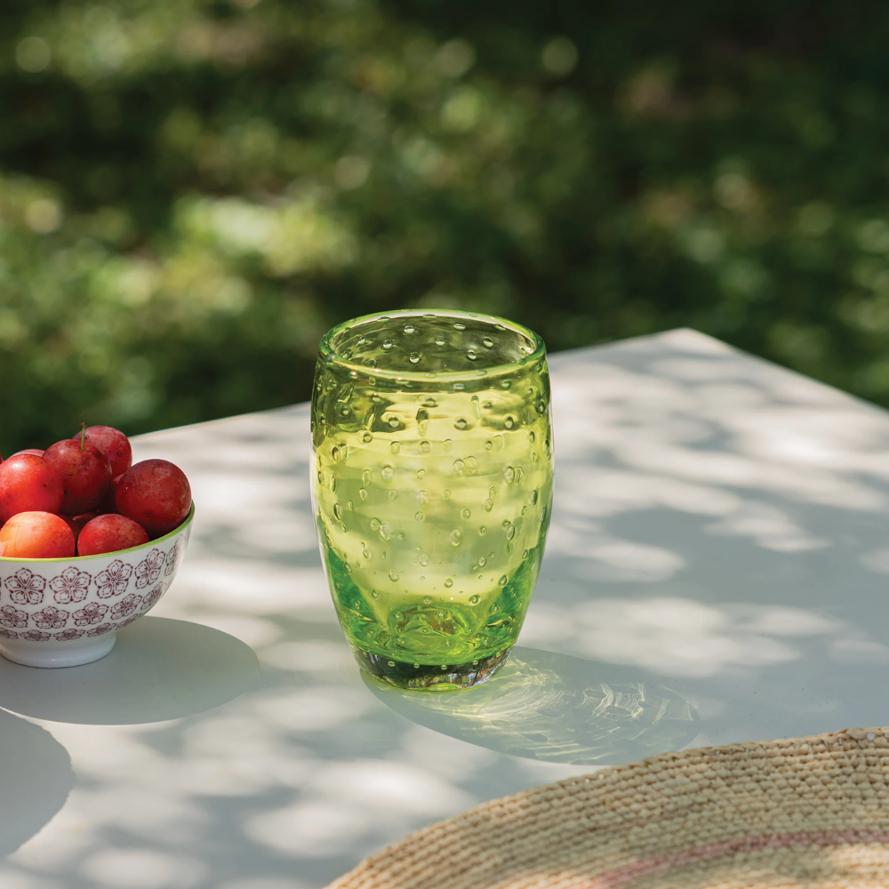 35 cl - Bolicante Verre À Eau Bulles en Verre Soufflé - Ensemble 6 Pcs