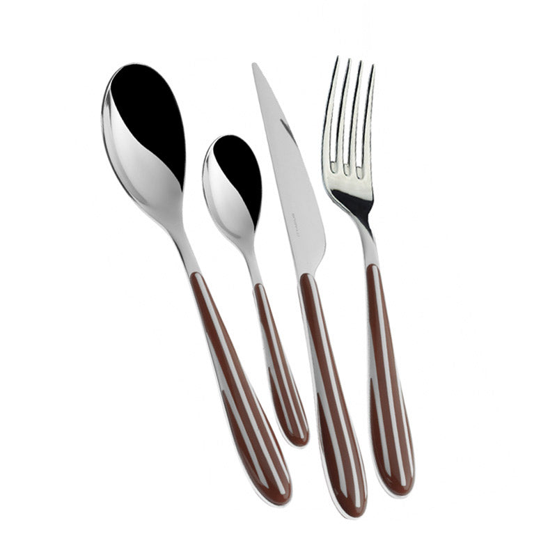 Zebra Stainless Steel and ABS Cutlery Set - Set 24 Pieces