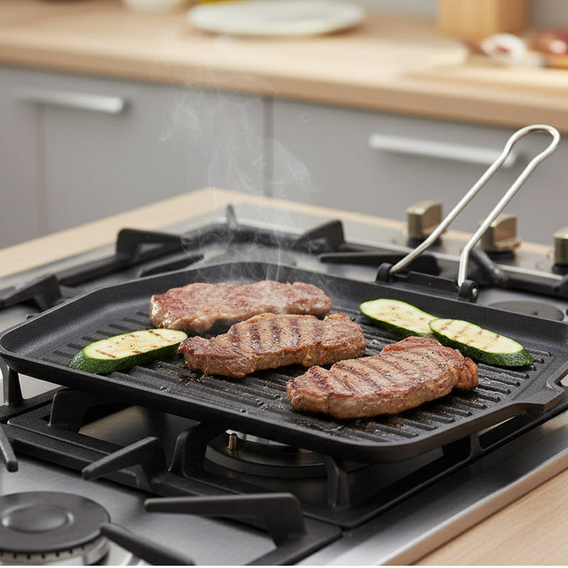 Lava stone or cast iron? Find the grill pan that’s right for you