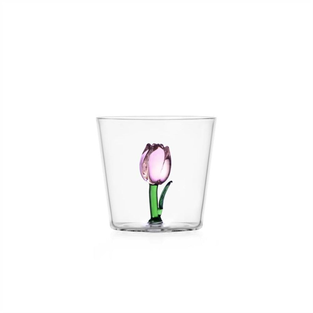 30 cl - Ichendorf Botanica Tulipano Bicchiere Acqua Tumbler In Vetro Borosilicato