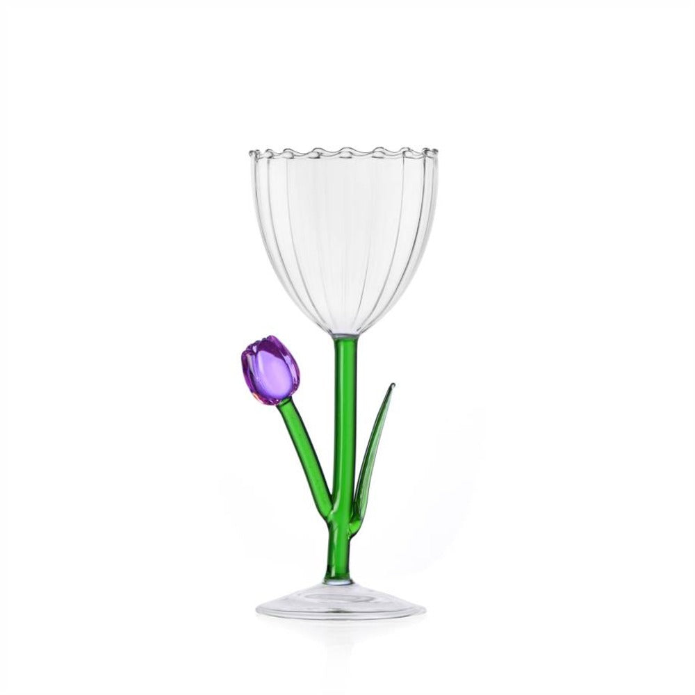 28 cl - Ichendorf Botanica Tulipano Calice Multiuso Effetto Ottico In Vetro Borosilicato