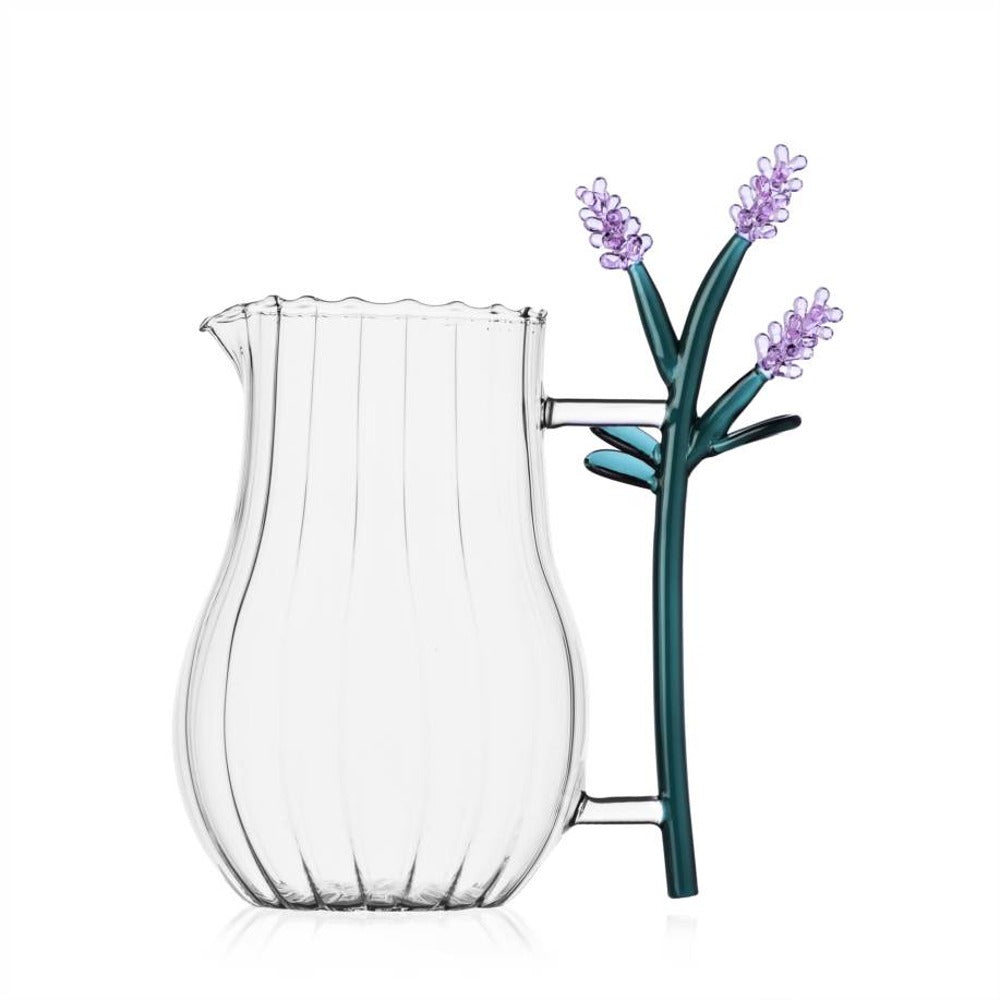 1.75 Litri - Ichendorf Botanica Fiore Blu Brocca In Vetro Borosilicato