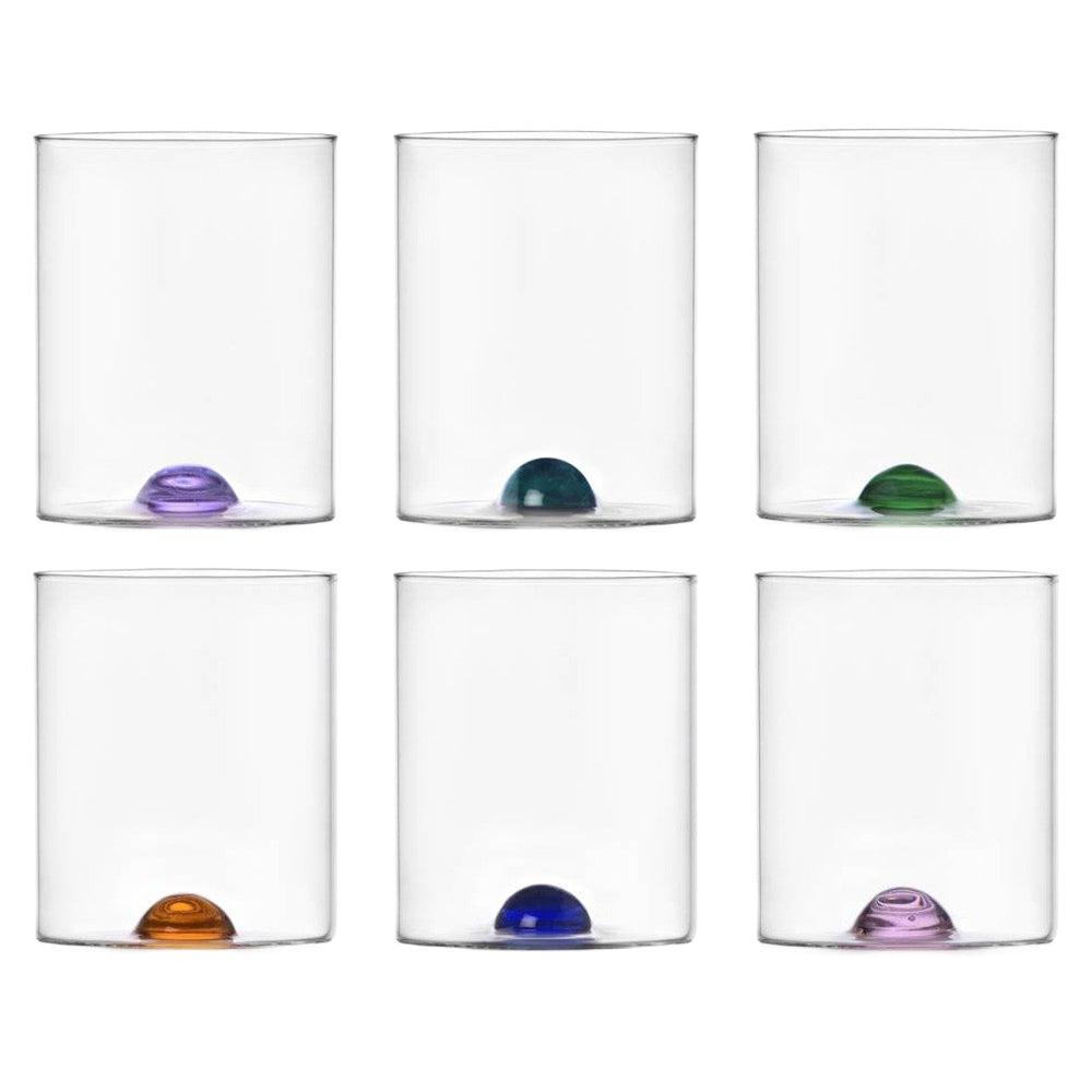 35 cl - Ichendorf Luna Tumbler Bicchiere Acqua In Vetro Borosilicato - Set 6 Pz