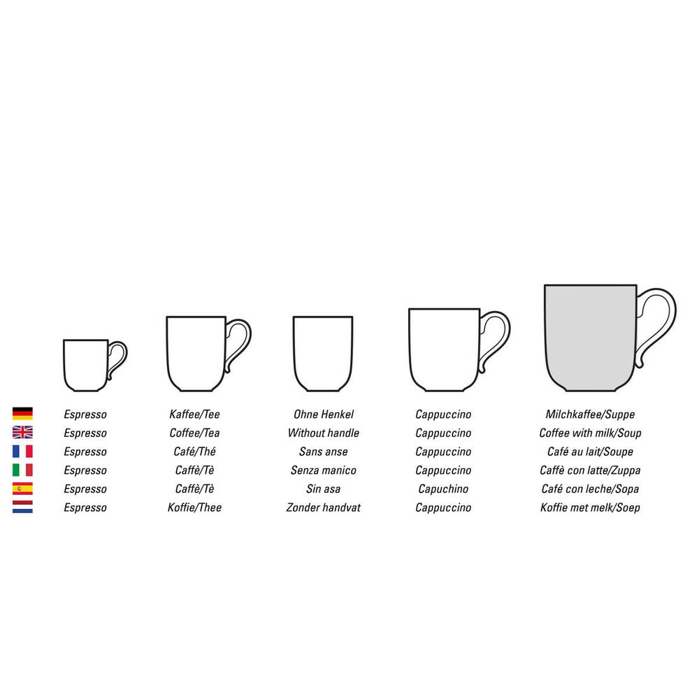 26 cl - Villeroy & Boch French Garden Fleurence Tazza Cappuccino In Porcellana Premium - Set 6 Pz