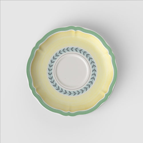 17 cm - Villeroy & Boch French Garden Fleurence Piattino Tazza Cappuccino In Porcellana Premium - Set 6 Pz