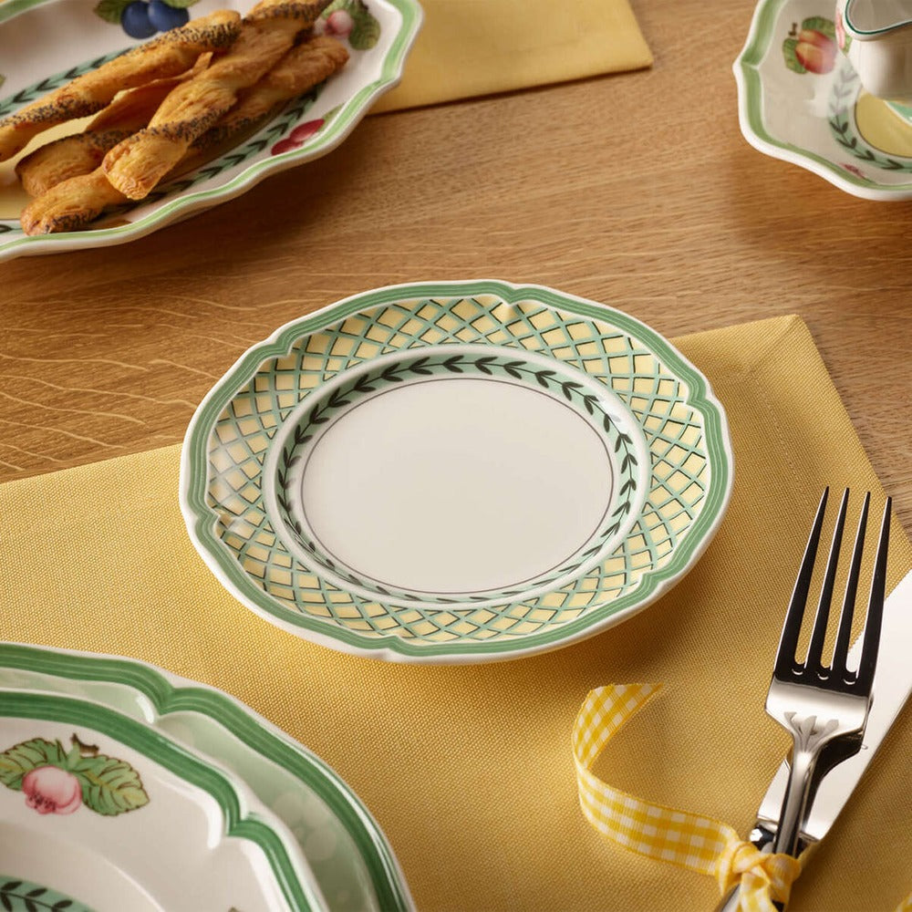 17.4 cm - Villeroy & Boch French Garden Orange Piatto Pane In Porcellana Premium - Set 6 Pz