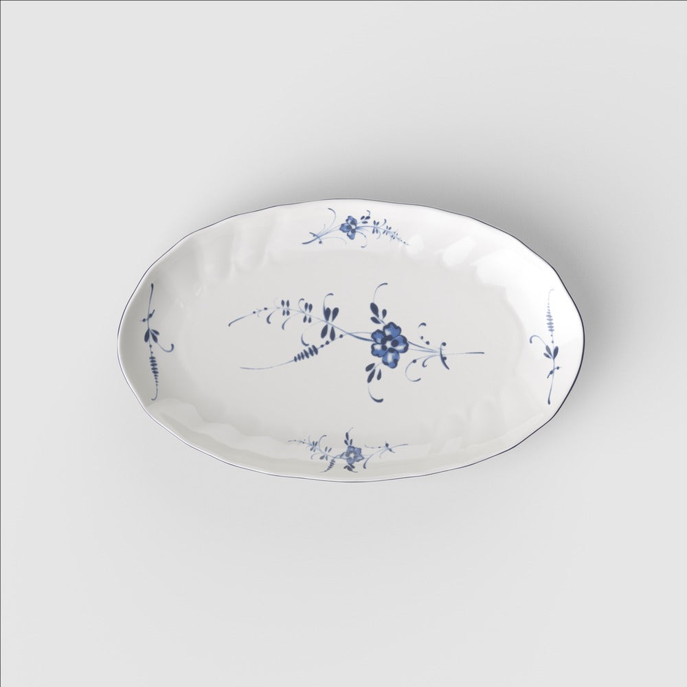 25 cm - Villeroy & Boch Vieux Luxembourg Raviera Piatto Da Portata Ovale In Porcellana Premium