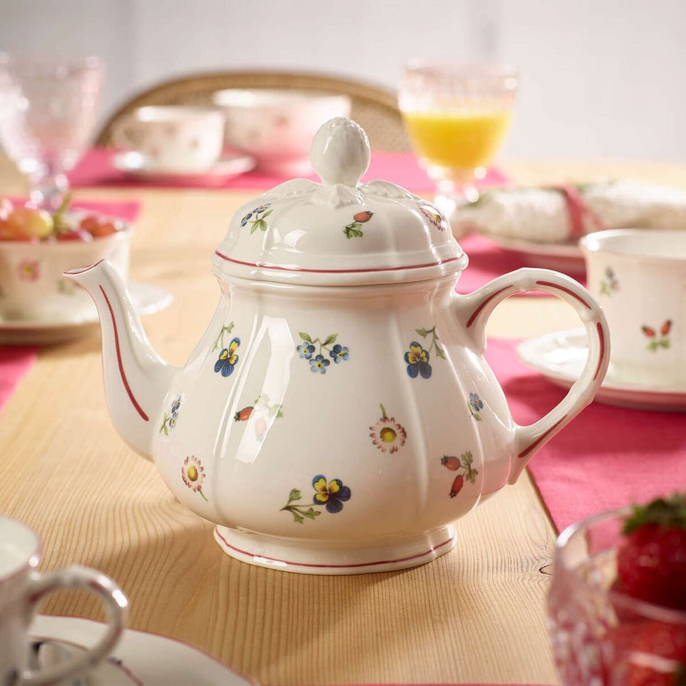 90 cl - Villeroy & Boch Petite Fleur Teiera In Porcellana Premium