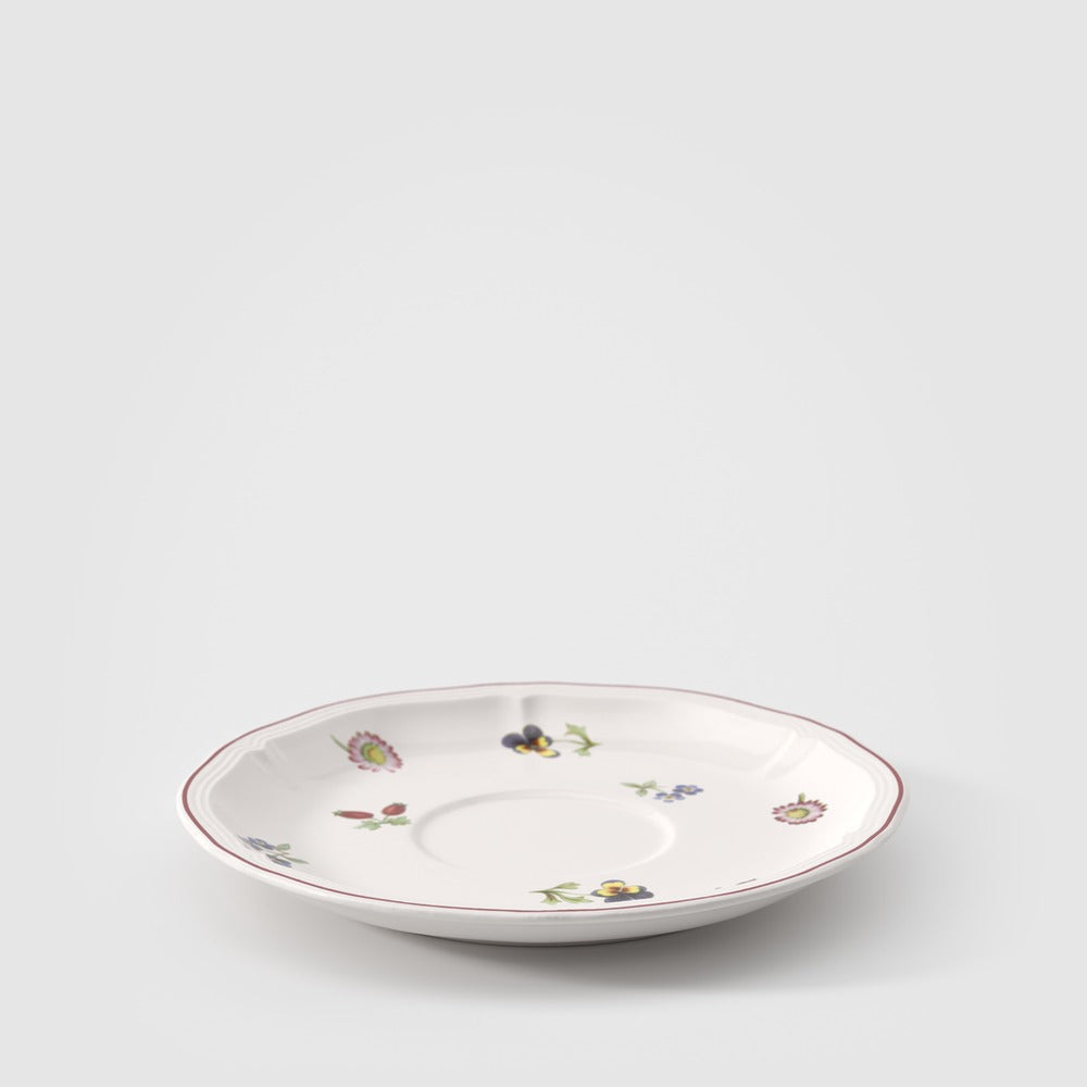 17 cm - Villeroy & Boch Petite Fleur Piattino Tazza Cappuccino In Porcellana Premium - Set 6 Pz
