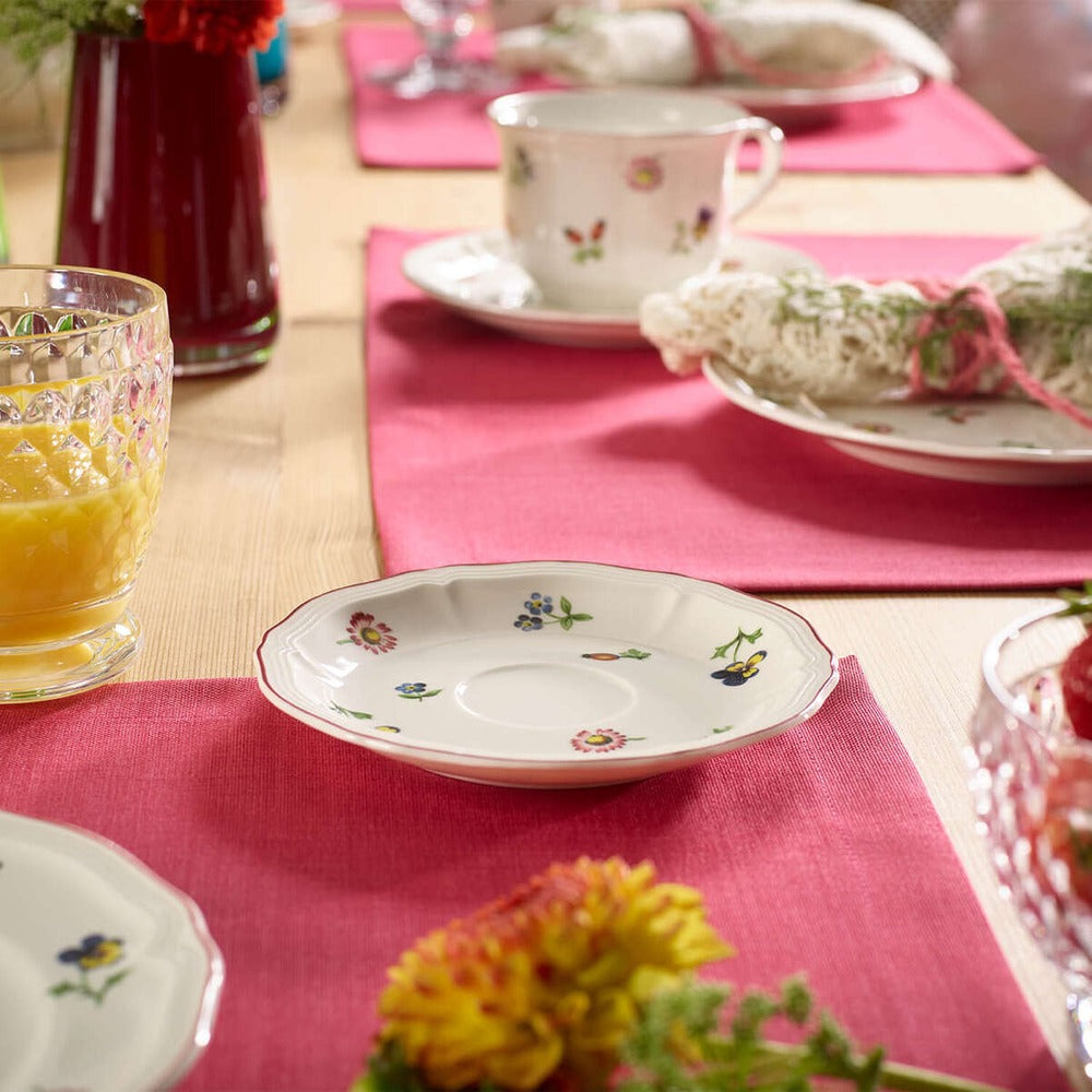 14.5 cm - Villeroy & Boch Petite Fleur Piattino Tazza Tè In Porcellana Premium - Set 6 Pz
