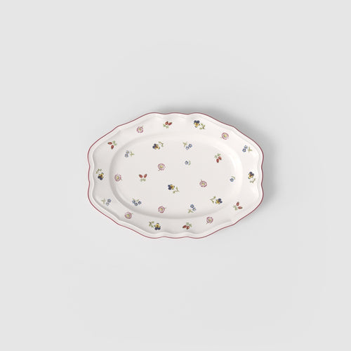 36.70x26.40 cm - Villeroy & Boch Petite Fleur Vassoio Piatto Presentazione In Porcellana Premium