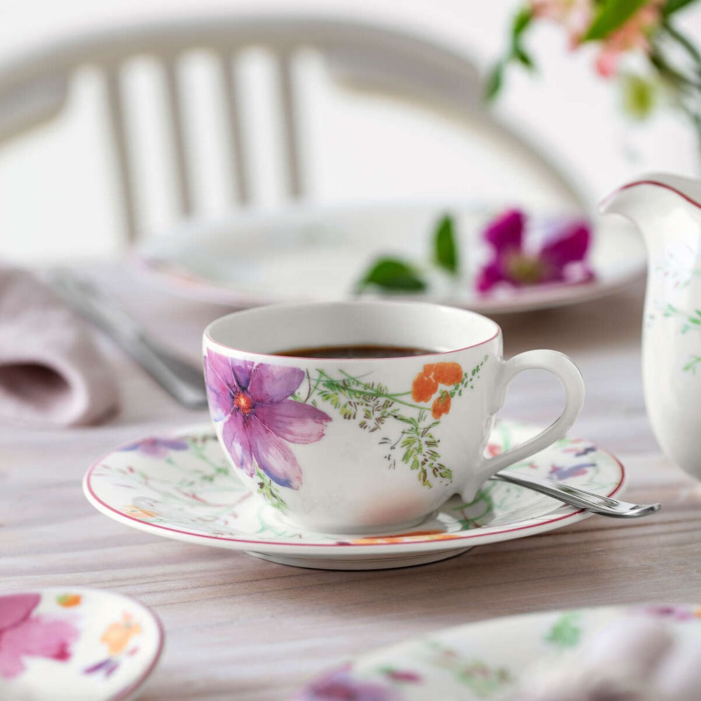 15 cl - Villeroy & Boch Mariefleur Basic Tazza Tè In Porcellana Premium - Set 6 Pz