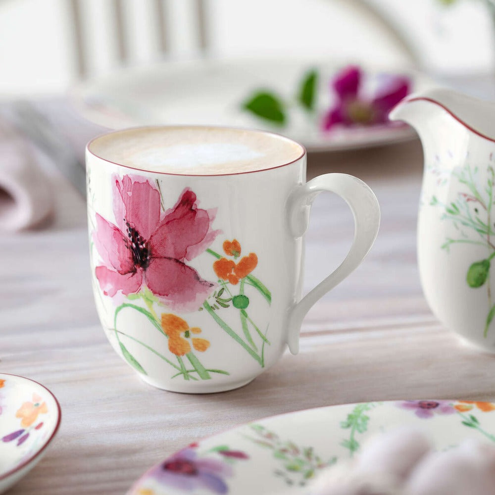 37 cl - Villeroy & Boch Mariefleur Basic Tazza Mug In Porcellana Premium - Set 6 Pz