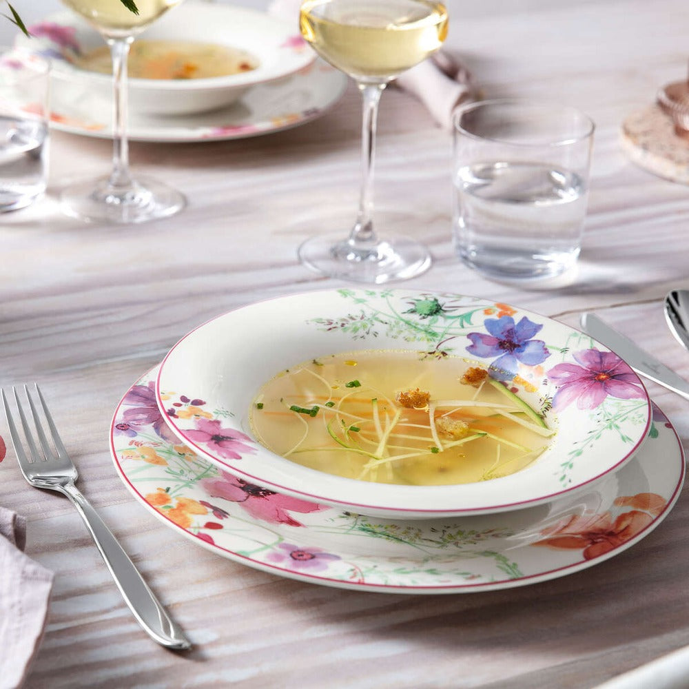 26.8 cm - Villeroy & Boch Mariefleur Basic Piatto Piano In Porcellana Premium - Set 6 Pz
