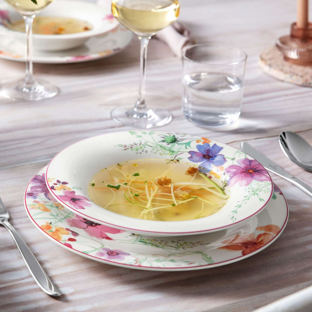 21 cl - Villeroy & Boch Mariefleur Basic Piatto Fondo In Porcellana Premium - Set 6 Pz