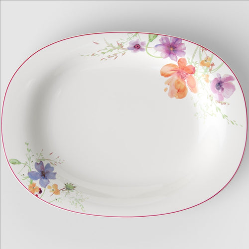 34x26 cm - Villeroy & Boch Mariefleur Basic Piatto Presentazione Vassoio In Porcellana Premium