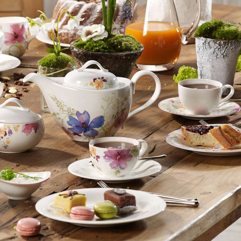 29 cl - Villeroy & Boch Mariefleur Gris Basic Tazza Cappuccino In Porcellana Premium - Set 6 Pz