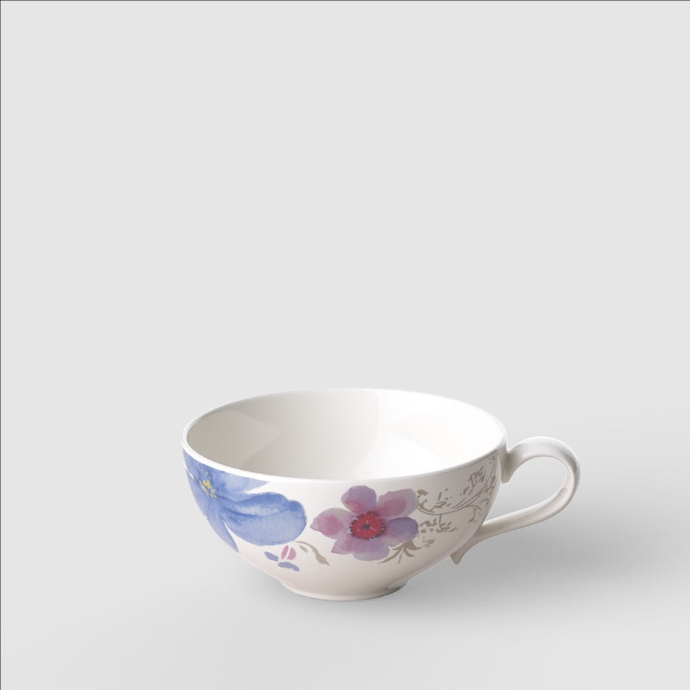 12 cl - Villeroy & Boch Mariefleur Gris Basic Tazza Tè In Porcellana Premium - Set 6 Pz
