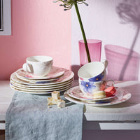 16.7 cm - Villeroy & Boch Mariefleur Gris Basic Piattino Tazzina Caffè In Porcellana Premium - Set 6 Pz