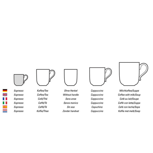 5 cl - Villeroy & Boch Mariefleur Gris Basic Tazzina Caffè In Porcellana Premium - Set 6 Pz