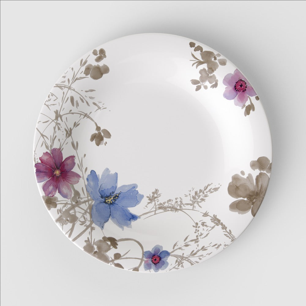 26.8 cm - Villeroy & Boch Mariefleur Gris Basic Piatto Piano In Porcellana Premium - Set 6 Pz