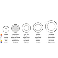 21.5 cm - Villeroy & Boch Mariefleur Gris Basic Piatto Dessert In Porcellana Premium - Set 6 Pz