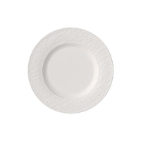 27.1 cm - Villeroy & Boch Manufacture Rock Blanc Piatto Piano In Porcellana - Set 6 Pz
