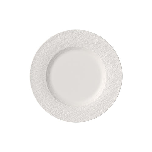 27.1 cm - Villeroy & Boch Manufacture Rock Blanc Piatto Piano In Porcellana - Set 6 Pz