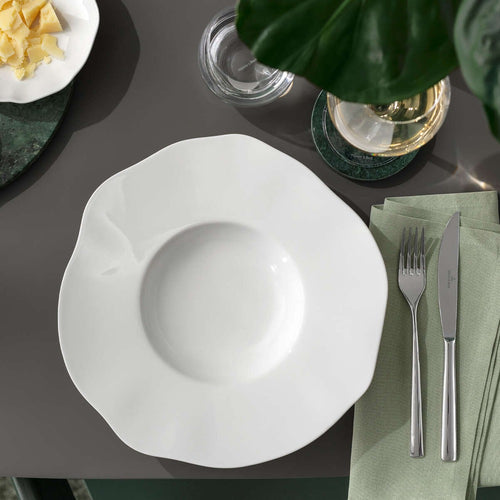 28.5x28.8 cm - Villeroy & Boch Pura Piatto Fondo In Porcellana Premium - Set 4 Pz