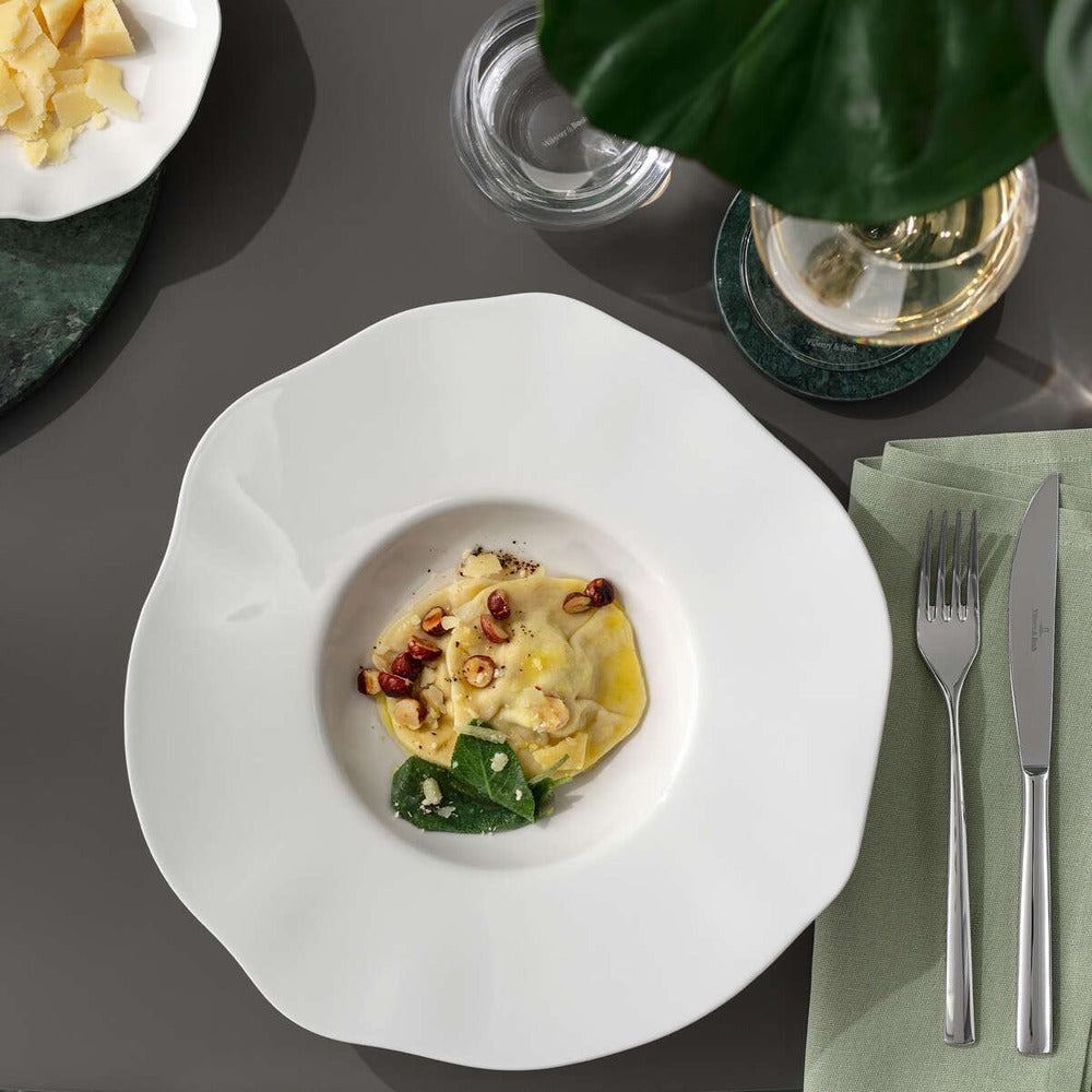 28.5x28.8 cm - Villeroy & Boch Pura Piatto Fondo In Porcellana Premium - Set 4 Pz