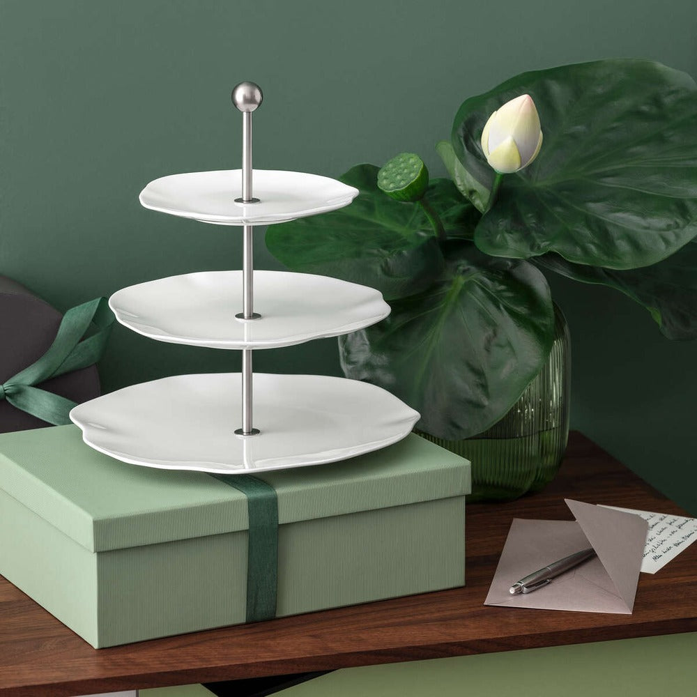 27.2 cm - Villeroy & Boch Pura Alzata Dolci In Porcellana Premium