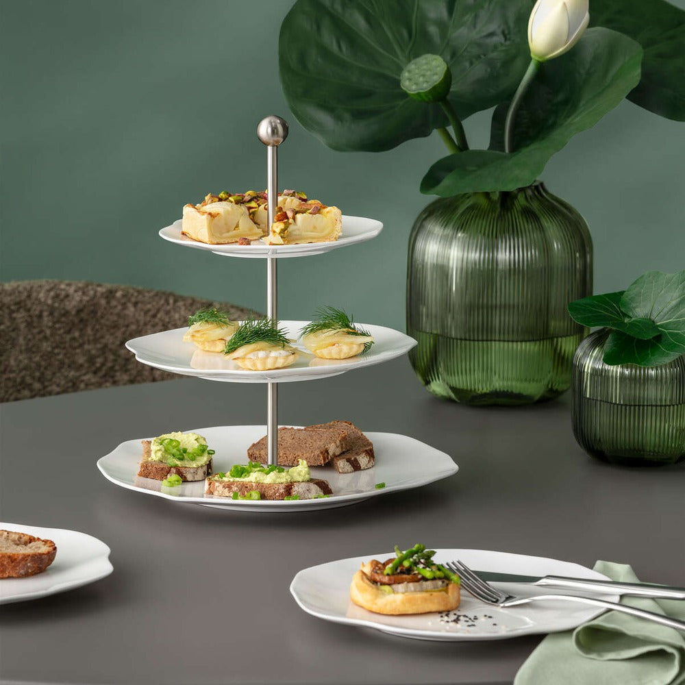 27.2 cm - Villeroy & Boch Pura Alzata Dolci In Porcellana Premium