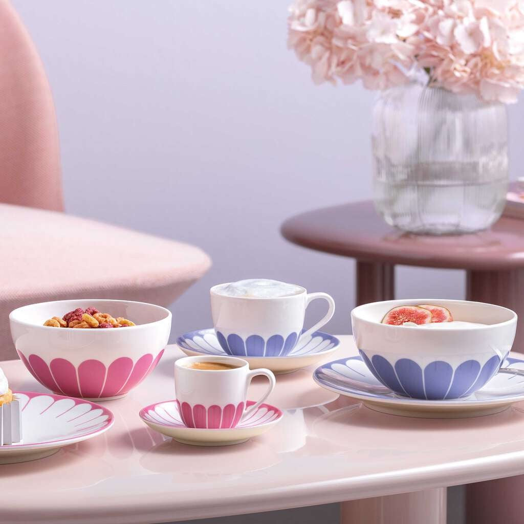 43 cl - Villeroy & Boch Fleur Ciotola Cereali In Porcellana Premium Set 4 Pz