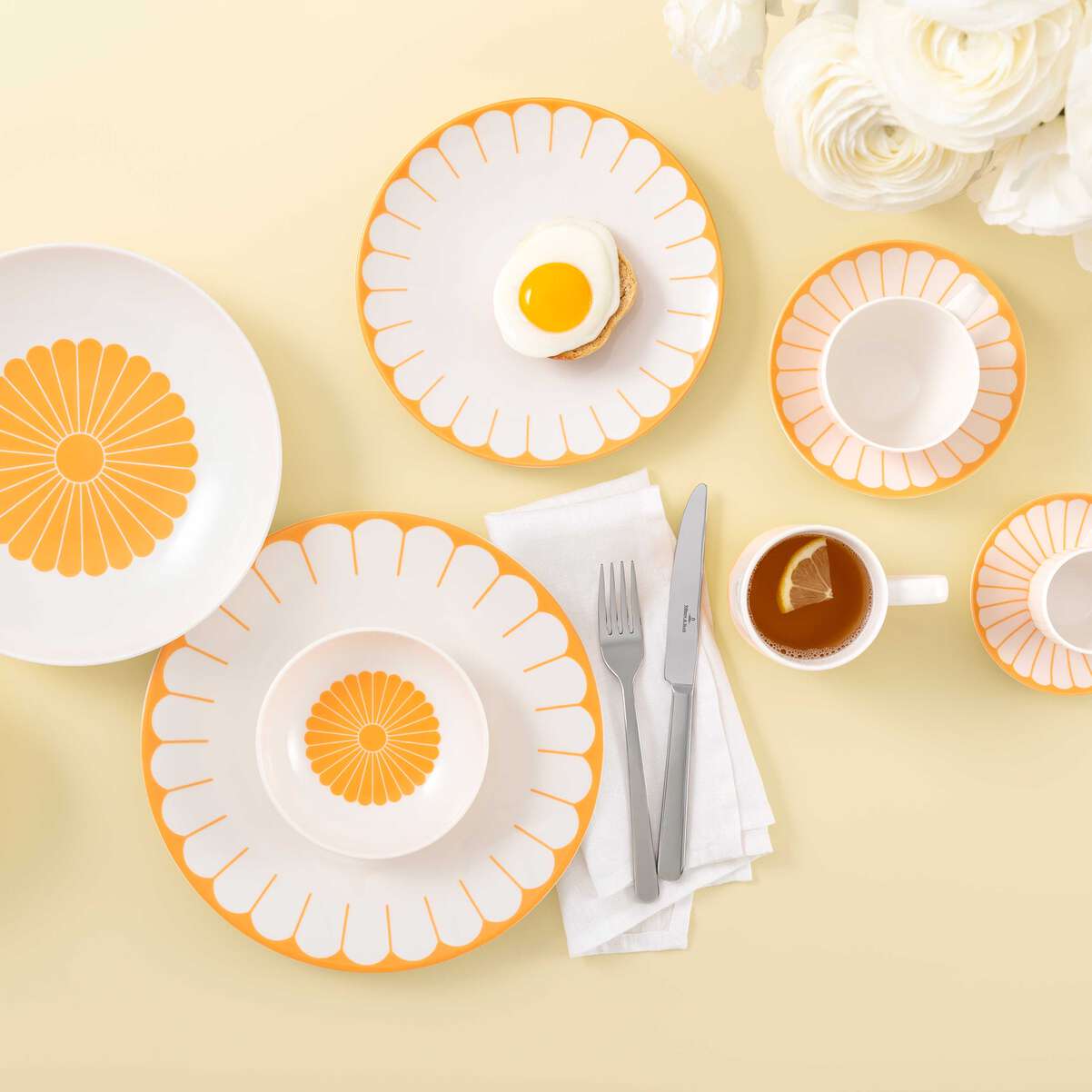 21.2 cm - Fleur Piatto Dessert In Porcellana Premium Set 6 Pz