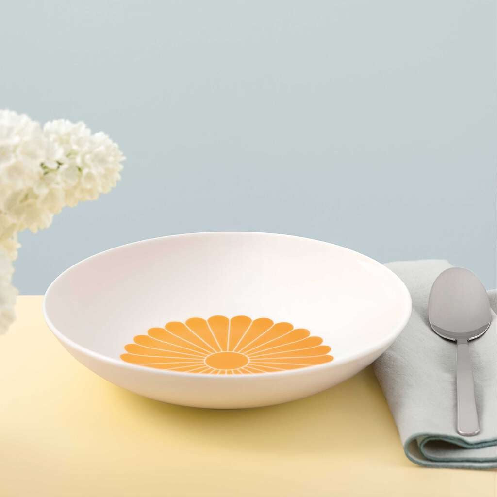 24 cm - Villeroy & Boch Fleur Piatto Fondo In Porcellana Premium Set 6 Pz