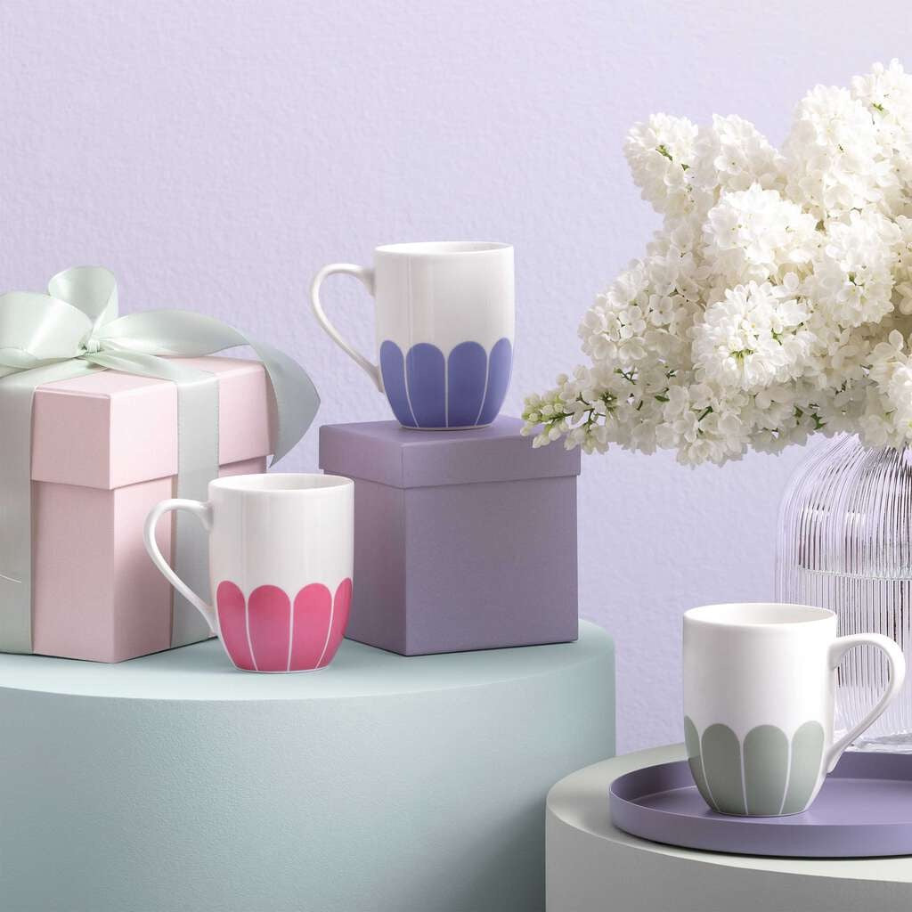 29 cl - Villeroy & Boch Fleur Tazza Cappuccino In Porcellana Premium Set 6 Pz