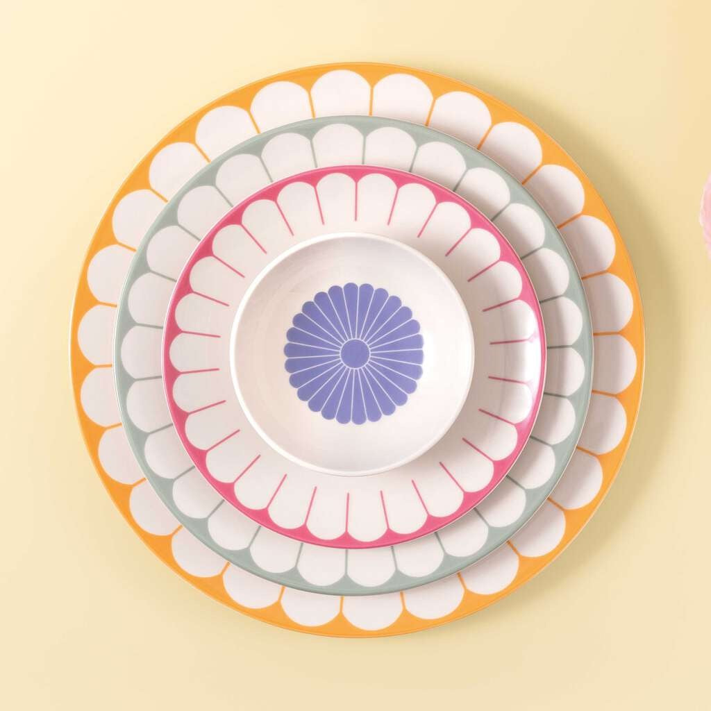 31.8 cm - Villeroy & Boch Fleur Piatto Presentazione In Porcellana Premium Set 6 Pz