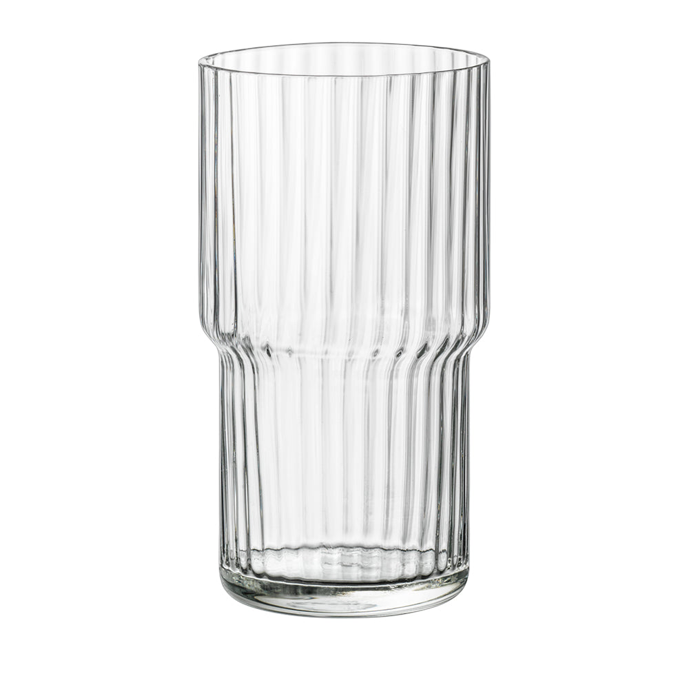 44 cl - Bormioli Rocco Exclusiva Long Drink Bicchiere Cocktail Impilabile In Vetro - Set 12 Pz
